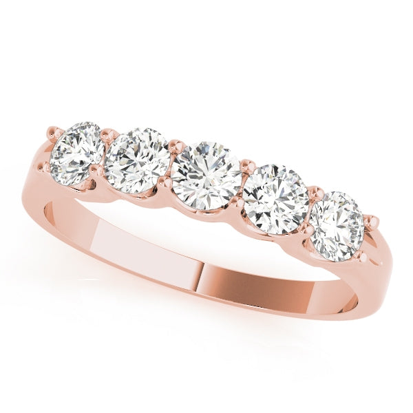 5 Stone Diamond  Wedding Band  1/2 CT. Total Weight $1375.00
