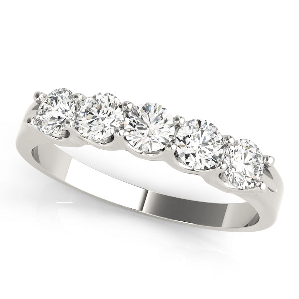 5 Stone Diamond  Wedding Band  1/2 CT. Total Weight $1375.00
