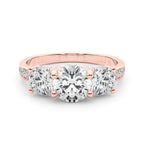 3 Stone Hidden Halo 3.30 Carat Total Weight $2799