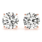 Real Diamond-Four Prong Basket Earrings Pure Carbon Diamonds .25 ct.Total Weight