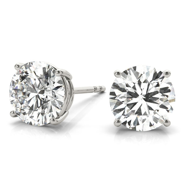Four Prong Basket Earrings Lab Diamonds 1.00 ct.Total Weight
