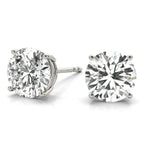 Four Prong Basket Earrings Lab Diamonds 1.00 ct.Total Weight
