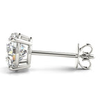 Real Diamond-Four Prong Basket Earrings Pure Carbon Diamonds .25 ct.Total Weight