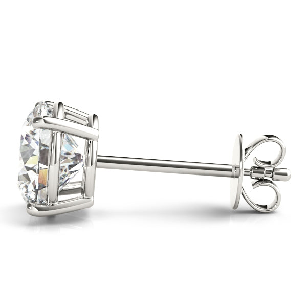 Real Diamond-Four Prong Basket Earrings Pure Carbon Diamonds .25 ct.Total Weight