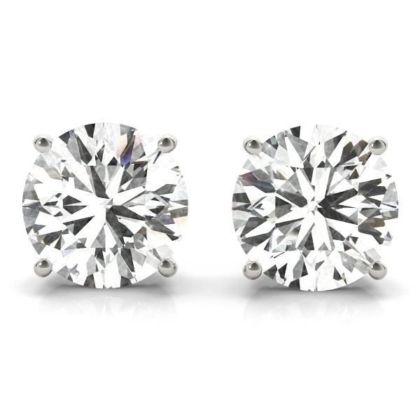Four Prong Basket Earrings Lab Diamonds 1.00 ct.Total Weight