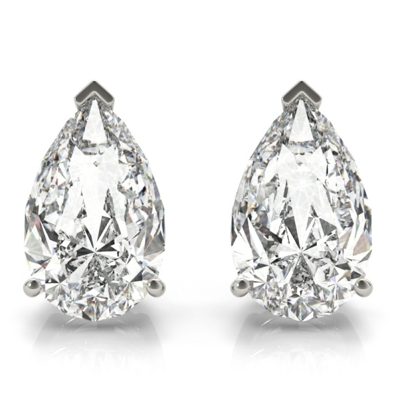 Pear Shape Earrings Lab Diamonds 1 carat