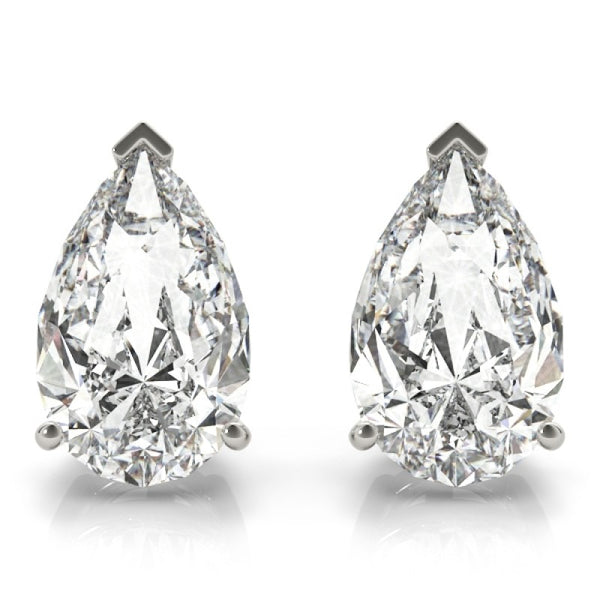 Pear Shape Earrings Lab Diamonds 1 carat