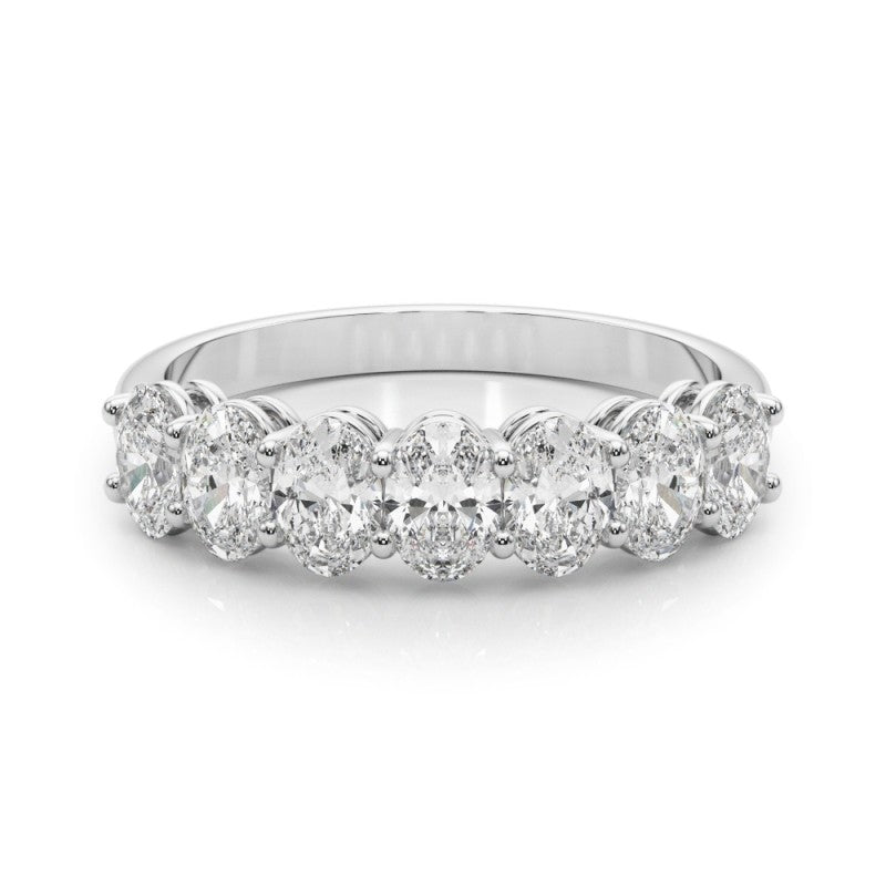 7-Stone Shared Prong Oval Diamond Wedding Band 1.00 Carat Total Weight $1499.00