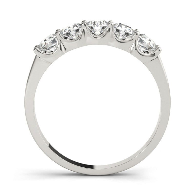 5-Stone Shared Prong Diamond Wedding Band 1.00 Carat Total Weight $1799.00