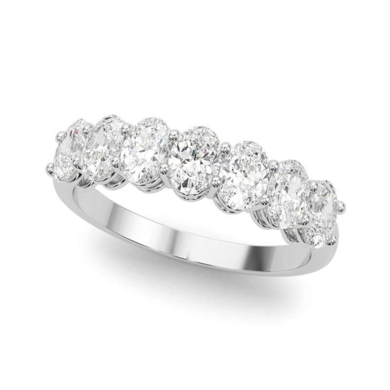 7-Stone Shared Prong Oval Diamond Wedding Band 1.00 Carat Total Weight $1499.00