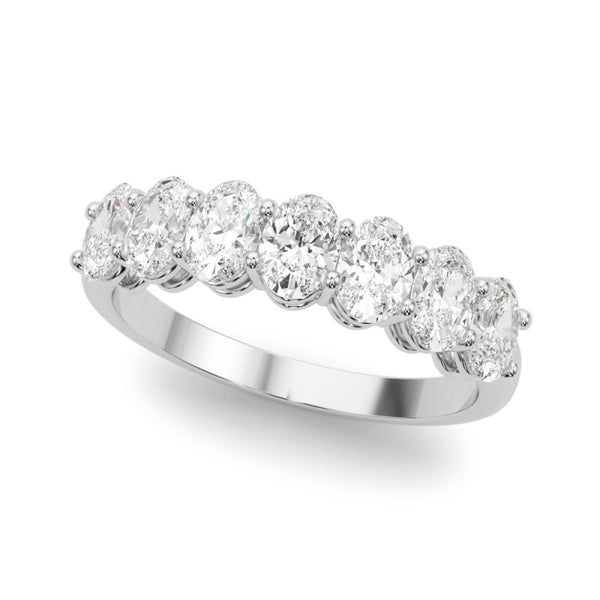 7-Stone Shared Prong Oval Diamond Wedding Band 1.00 Carat Total Weight $1499.00